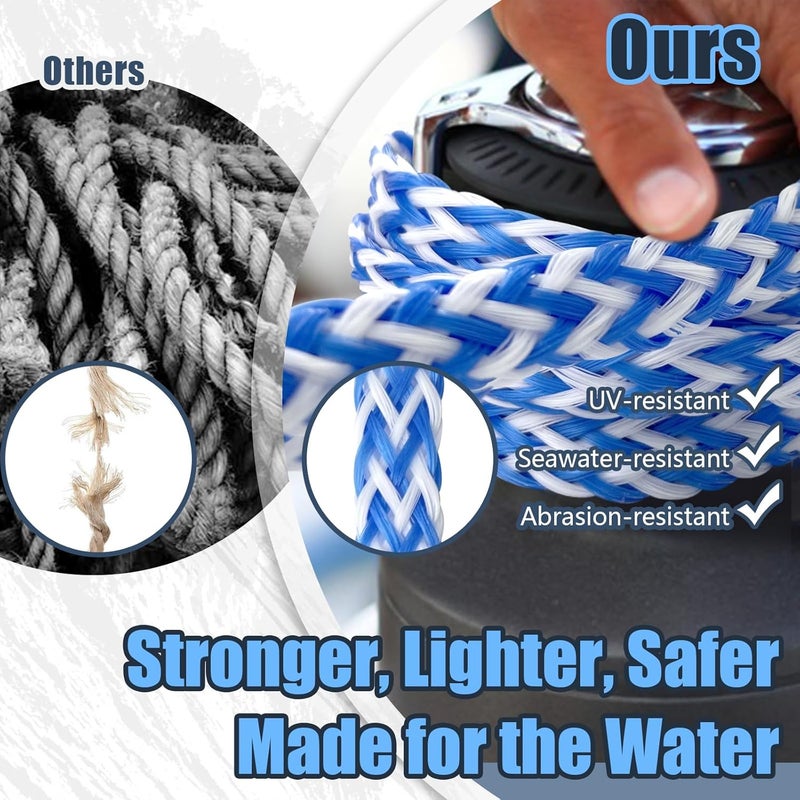 Vortexain 75ft Wakeboard Rope with Handle for Wakeboarding Waterskiing and Wakesurfing - Image 5